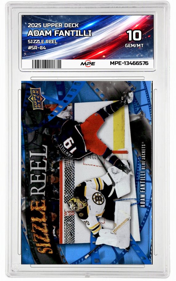 2025 UPPER DECK SIZZLE REEL #SR-84 ADAM FANTILLI MPE 10 GEM/MT — graded card auctioned from the MPE vault