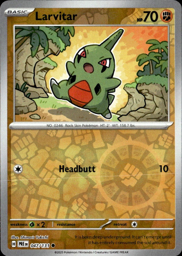 2025 Pokemon Pre En Larvitar graded slab