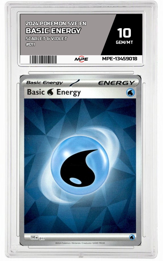 2024 POKEMON SVE EN SCARLET & VIOLET #011 BASIC ENERGY MPE 10 GEM/MT — graded card auctioned from the MPE vault