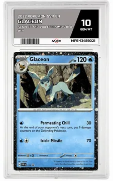 2022 POKEMON SVP EN SCARLET AND VIOLET PROMOS-Black Star Promo #171 GLACEON MPE 10 GEM/MT — graded card up for auction