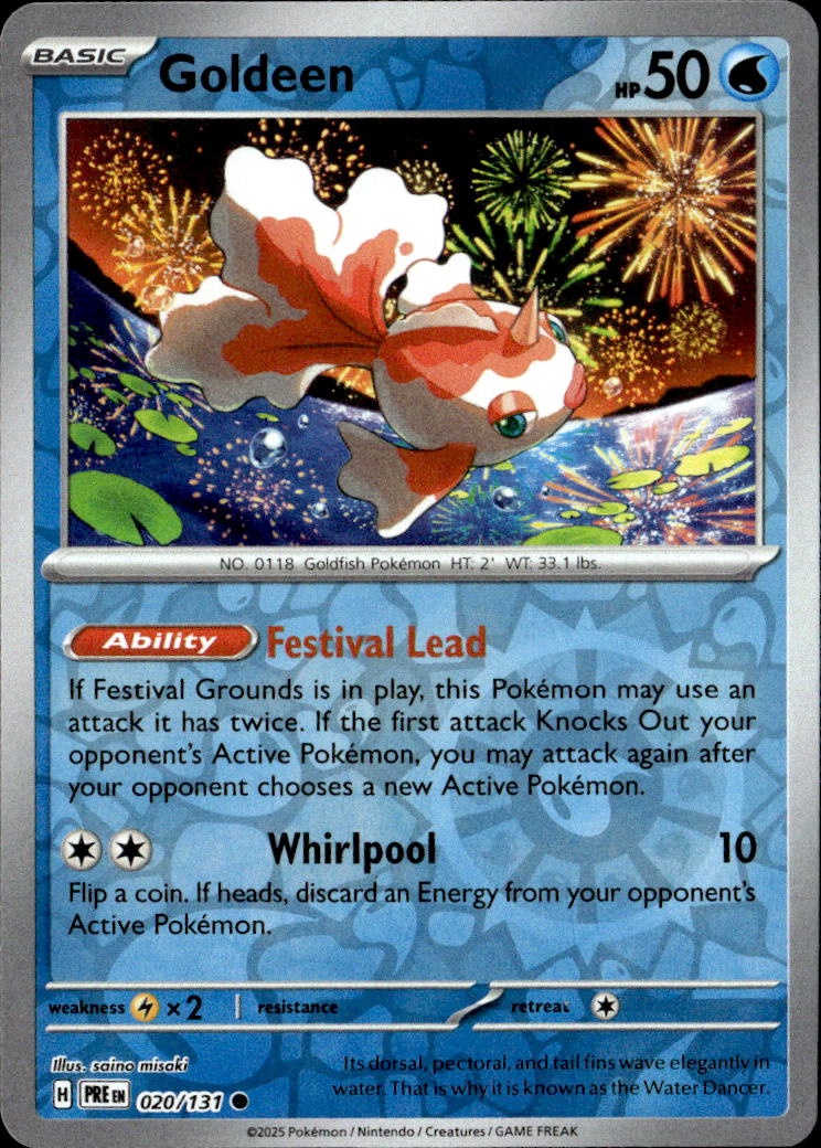 2025 Pokemon Pre En Goldeen graded slab