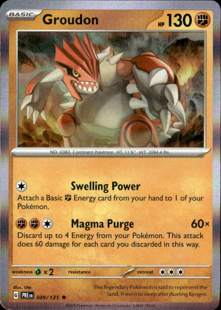 2025 Pokemon Pre En Groudon graded slab