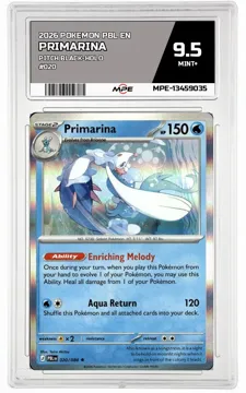2026 POKEMON PBL EN PITCH BLACK-HOLO #020 PRIMARINA MPE 9.5 MINT+ — graded card up for auction