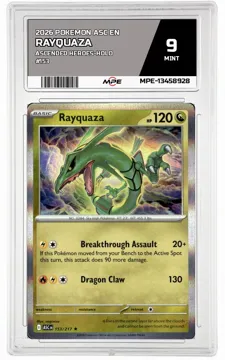 2026 POKEMON ASC EN ASCENDED HEROES-HOLO #153 RAYQUAZA MPE 9 MINT — graded card up for auction