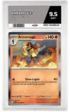 2026 POKEMON PBL EN PITCH BLACK-HOLO #012 ARMAROUGE MPE 9.5 MINT+ — graded card up for auction