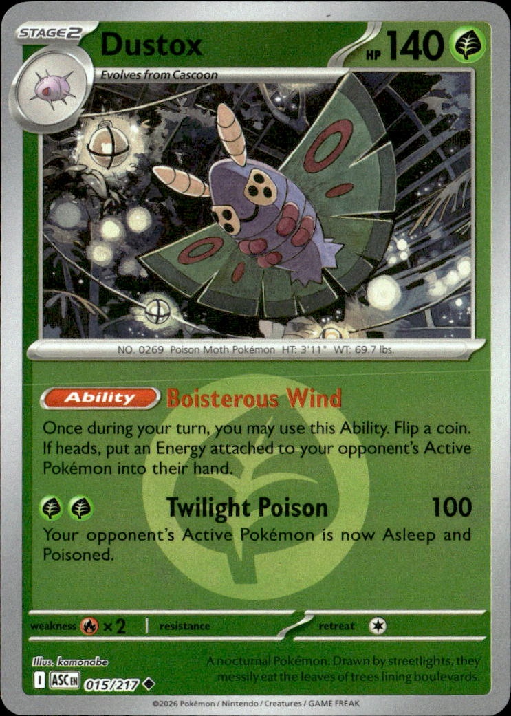 2026 Pokemon Asc En Dustox graded slab