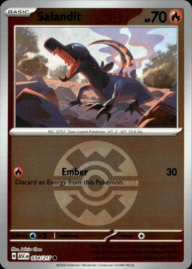 2026 Pokemon Asc En Salandit graded slab