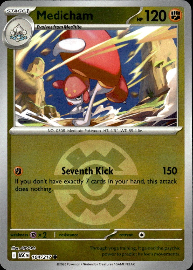 2026 Pokemon Asc En Medicham graded slab