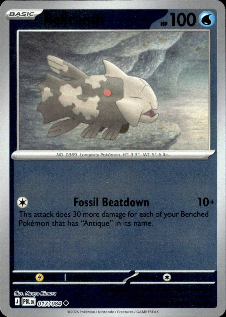 2026 Pokemon Pbl En Relicanth graded slab