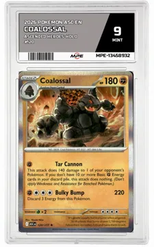 2026 POKEMON ASC EN ASCENDED HEROES-HOLO #120 COALOSSAL MPE 9 MINT — graded card up for auction
