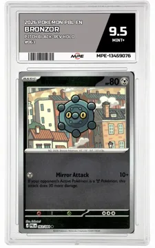 2026 POKEMON PBL EN PITCH BLACK-REV HOLO #063 BRONZOR MPE 9.5 MINT+ — graded card up for auction