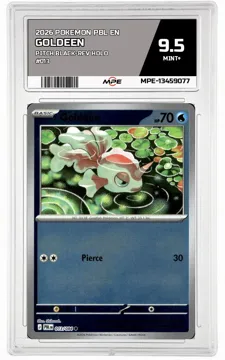 2026 POKEMON PBL EN PITCH BLACK-REV HOLO #013 GOLDEEN MPE 9.5 MINT+ — graded card up for auction