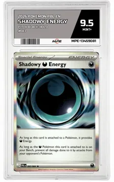 2026 POKEMON PBL EN PITCH BLACK-HOLO #083 SHADOWY ENERGY MPE 9.5 MINT+ — graded card up for auction