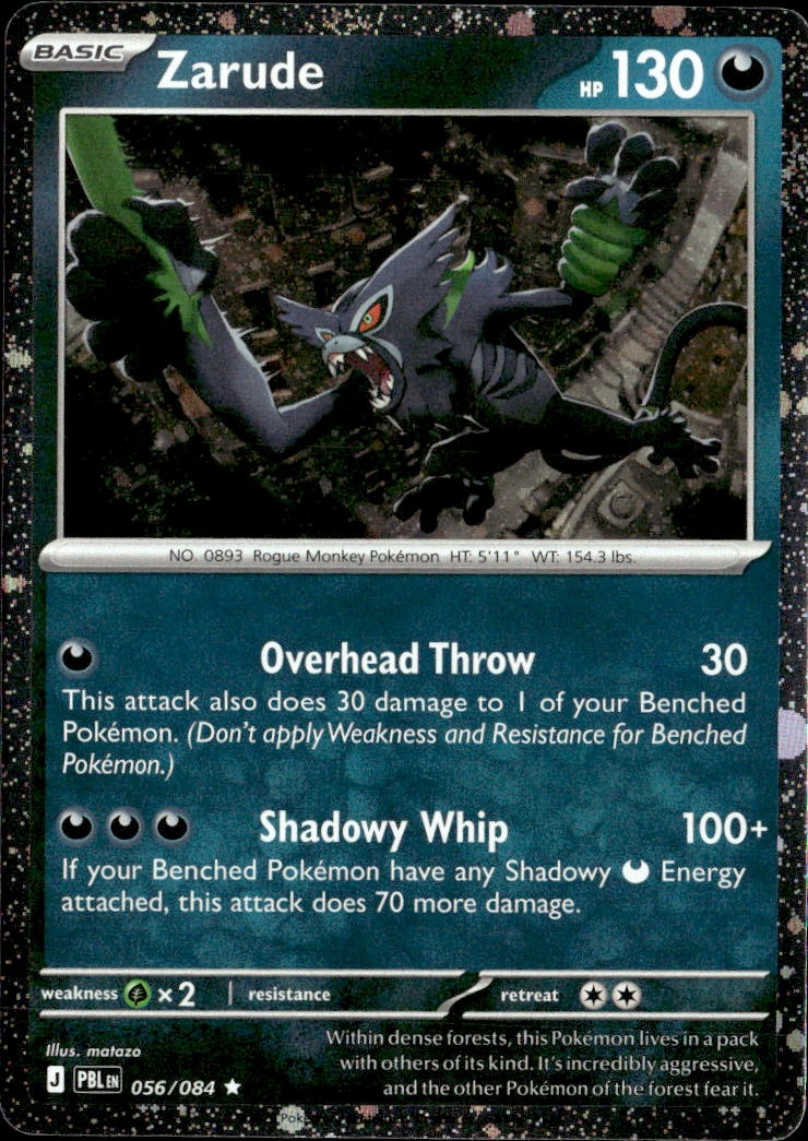 2026 Pokemon Pbl En Zarude graded slab