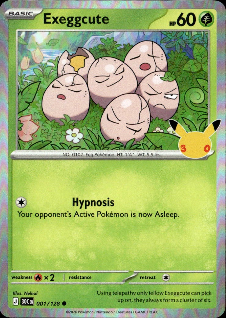2026 Pokemon 30C En Exeggcute graded slab