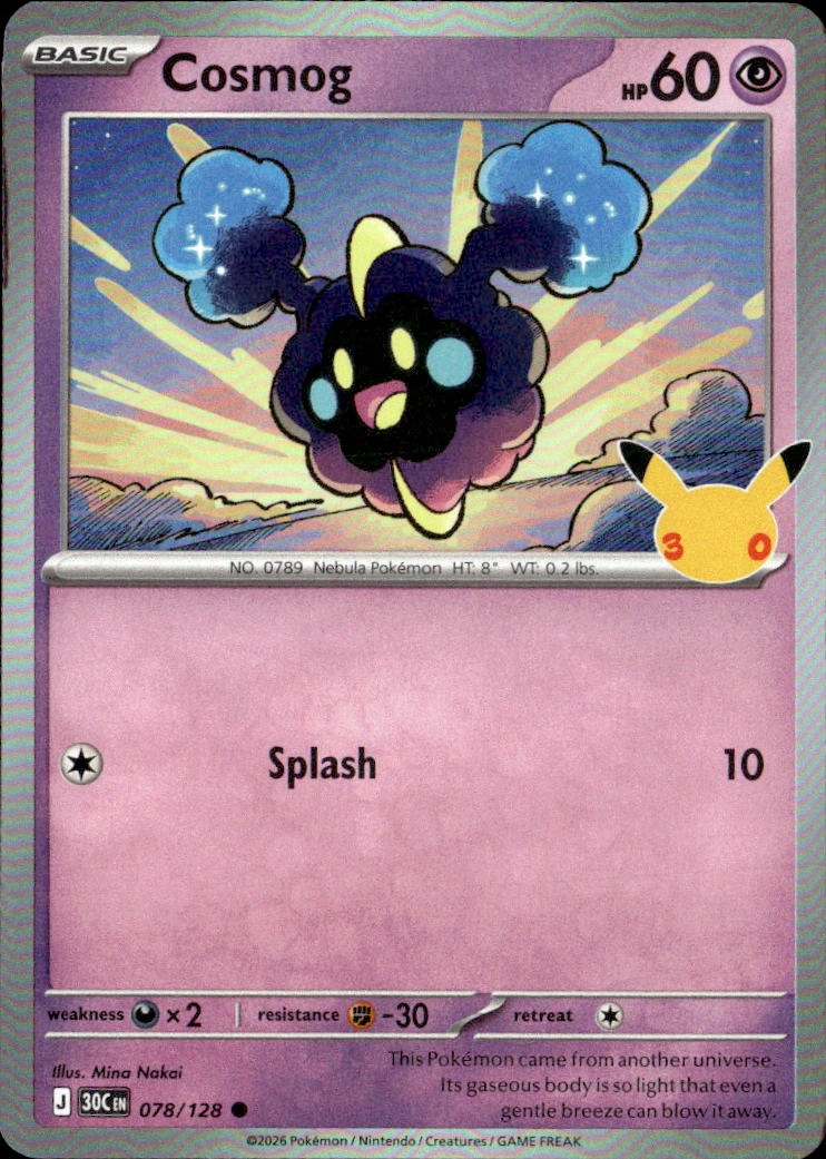 2026 Pokemon 30C En Cosmog graded slab
