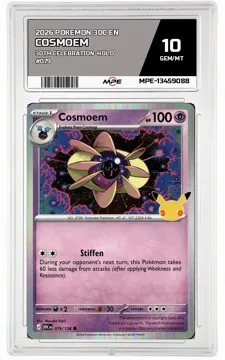 2026 POKEMON 30C EN 30TH CELEBRATION-HOLO #079 COSMOEM MPE 10 GEM/MT — graded card up for auction