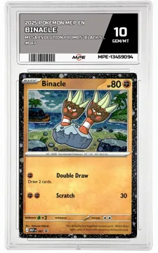 2025 POKEMON MEP EN MEGA EVOLUTION PROMOS-Black Star Promo #087 BINACLE MPE 10 GEM/MT — graded card up for auction