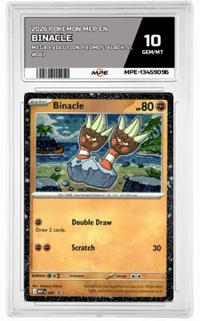 2026 POKEMON MEP EN MEGA EVOLUTION PROMOS-Black Star Promo #087 BINACLE MPE 10 GEM/MT — graded card up for auction