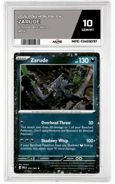 2026 POKEMON PBL EN PITCH BLACK-HOLO #056 ZARUDE MPE 10 GEM/MT — graded card up for auction