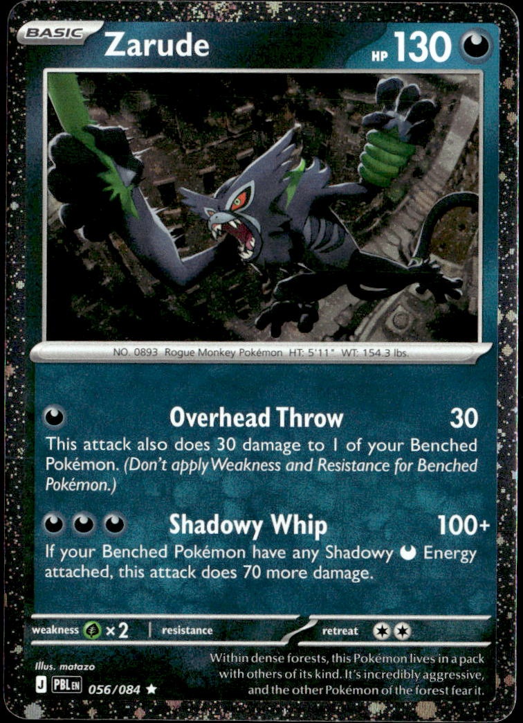 2026 Pokemon Pbl En Zarude graded slab
