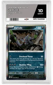 2026 POKEMON PBL EN PITCH BLACK-HOLO #056 ZARUDE MPE 10 GEM/MT — graded card up for auction