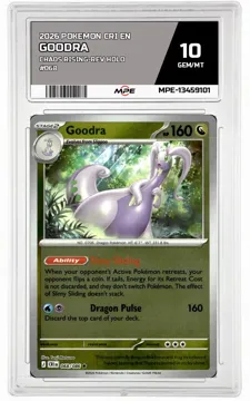 2026 POKEMON CRI EN CHAOS RISING-REV HOLO #068 GOODRA MPE 10 GEM/MT — graded card up for auction