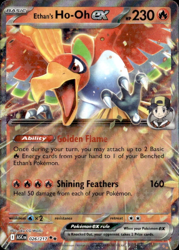 2026 Pokemon Asc En Ethan'S Ho-Oh Ex graded slab