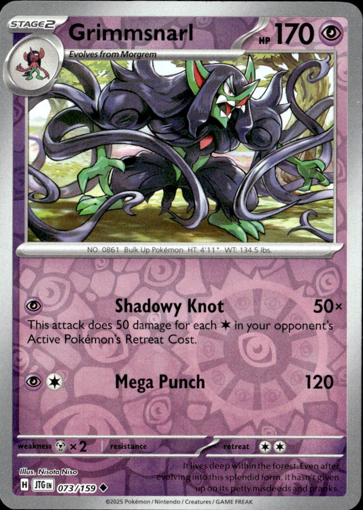 2025 Pokemon Jtg En Grimmsnarl graded slab