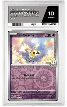 2025 POKEMON JTG EN JOURNEY TOGETHER-REV HOLO #066 LILLIE'S CUTIEFLY MPE 10 GEM/MT — graded card up for auction