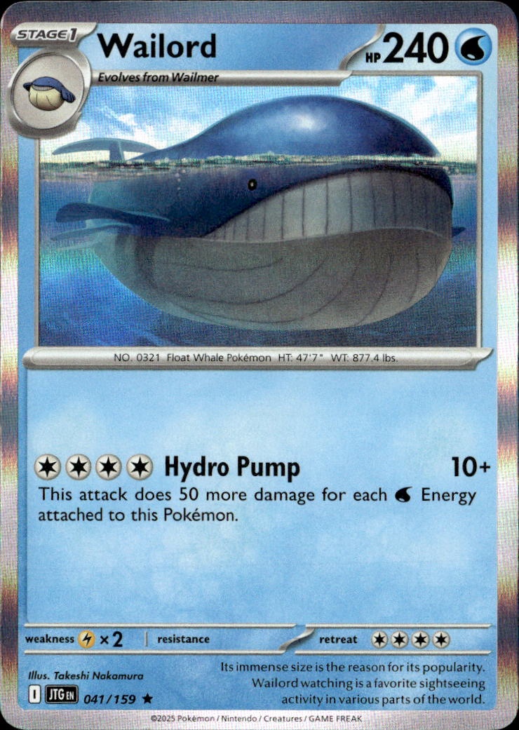 2025 Pokemon Jtg En Wailord graded slab