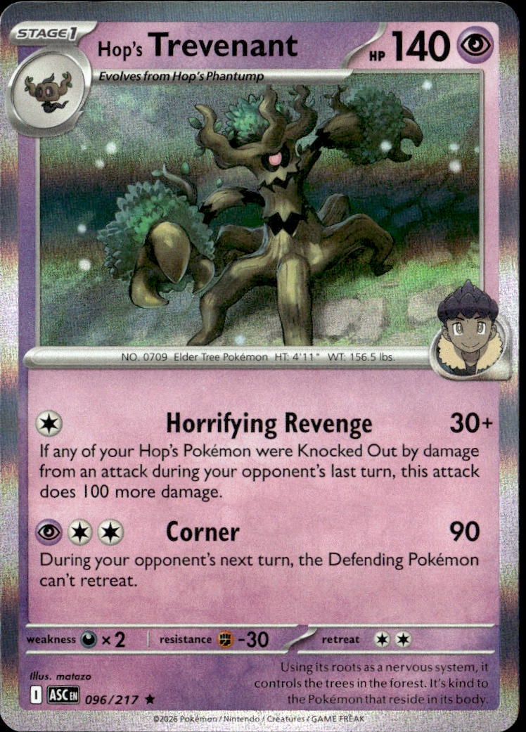 2026 Pokemon Asc En Hop'S Trevenant graded slab
