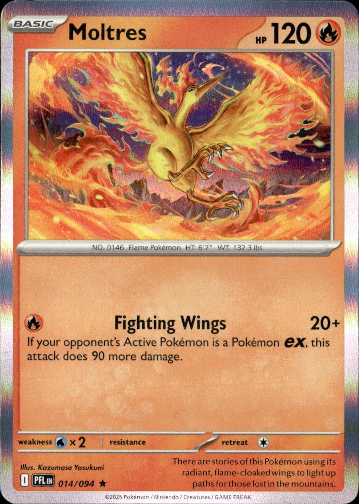2025 Pokemon Pfl En Moltres graded slab