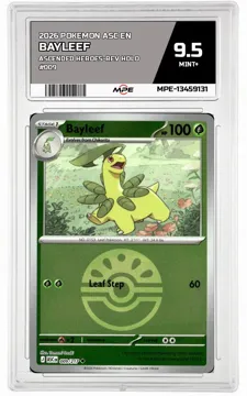 2026 POKEMON ASC EN ASCENDED HEROES-REV HOLO #009 BAYLEEF MPE 9.5 MINT+ — graded card up for auction