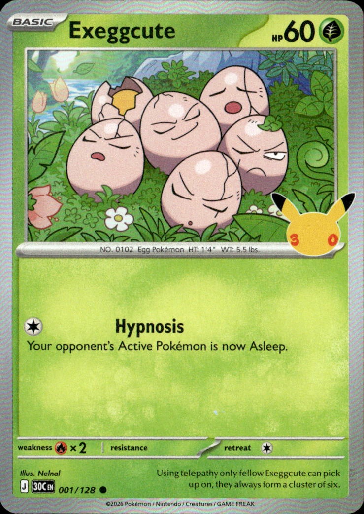 2026 Pokemon 30C En Exeggcute graded slab