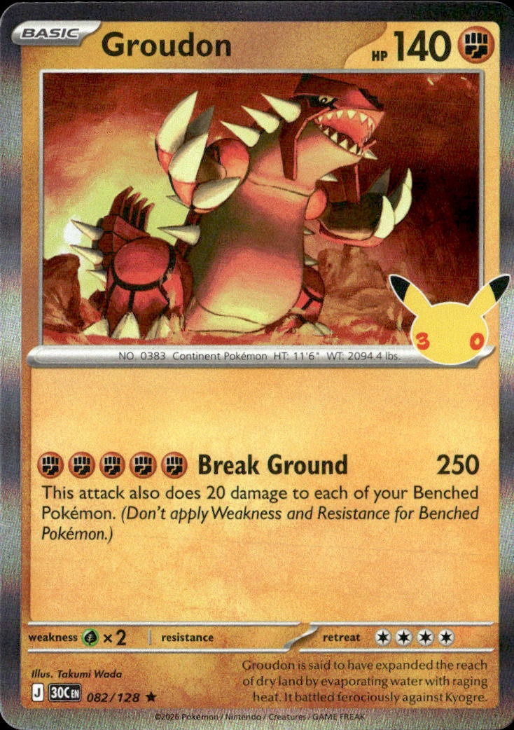 2026 Pokemon 30C En Groudon graded slab