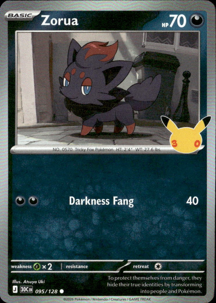 2026 Pokemon 30C En Zorua graded slab
