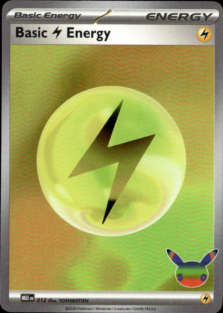 2026 Pokemon Mee En Basic Lightning Energy graded slab