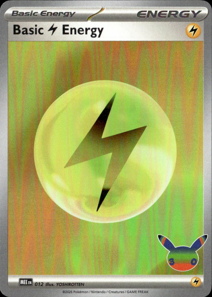 2026 Pokemon Mee En Basic Lightning Energy graded slab