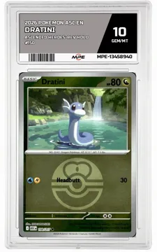 2026 POKEMON ASC EN ASCENDED HEROES-REV HOLO #150 DRATINI MPE 10 GEM/MT — graded card up for auction