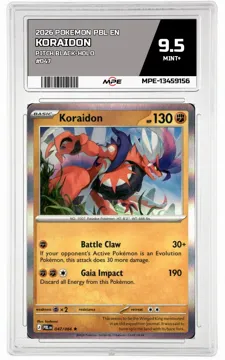 2026 POKEMON PBL EN PITCH BLACK-HOLO #047 KORAIDON MPE 9.5 MINT+ — graded card up for auction