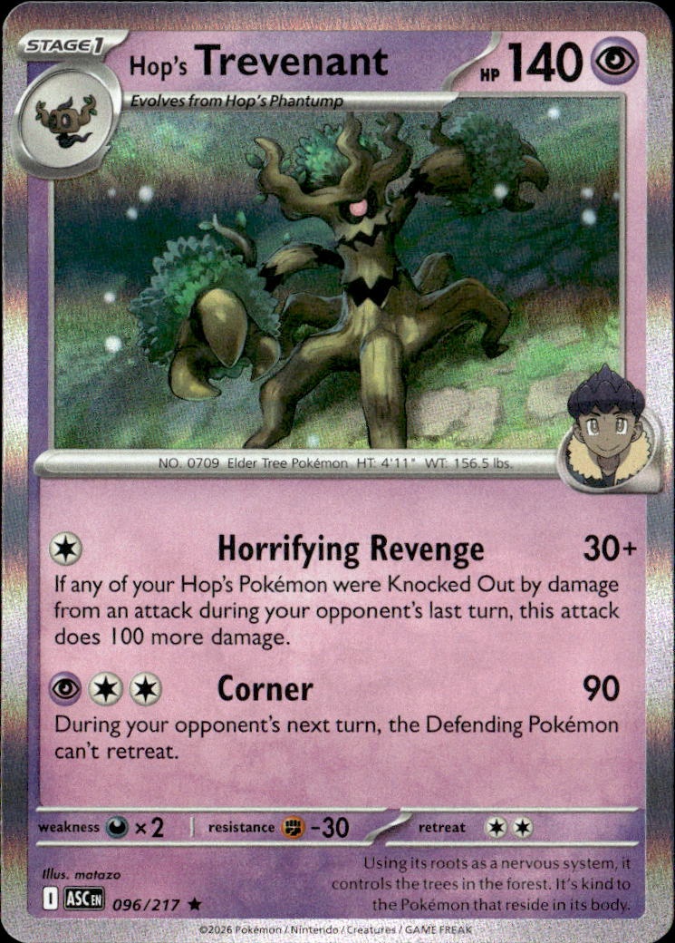 Hop'S Trevenant graded slab
