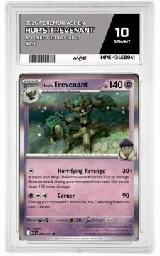 2026 POKEMON ASC EN ASCENDED HEROES-HOLO #096 HOP'S TREVENANT MPE 10 GEM/MT — graded card up for auction