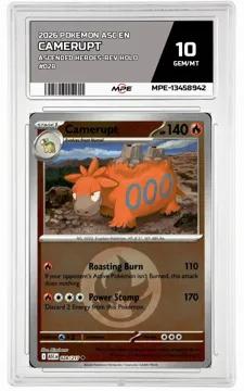 2026 POKEMON ASC EN ASCENDED HEROES-REV HOLO #028 CAMERUPT MPE 10 GEM/MT — graded card up for auction