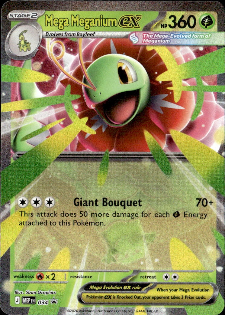2026 Pokemon Mep En Mega Meganium Ex graded slab