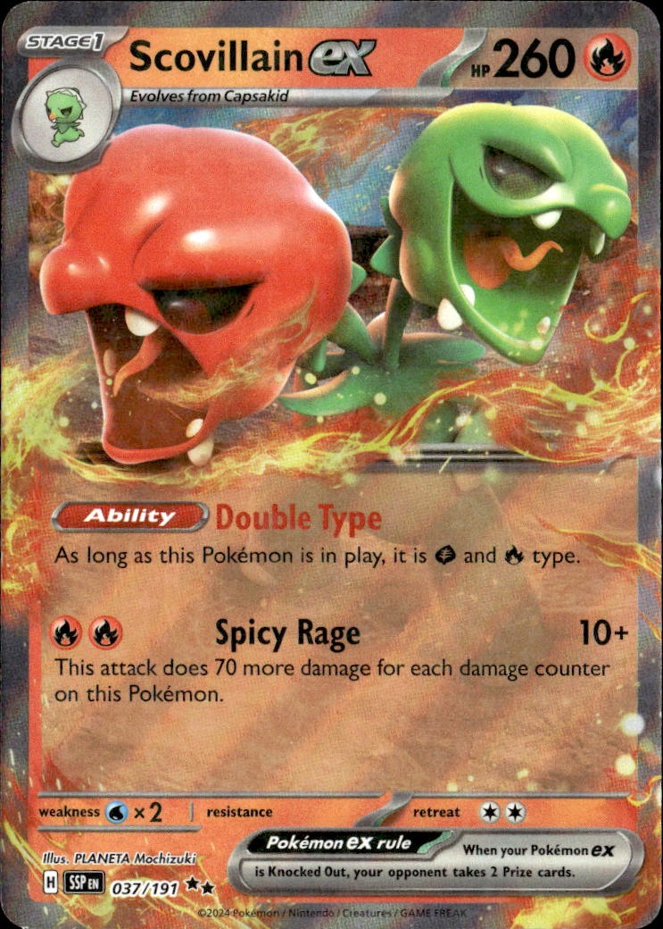 2024 Pokemon SSP En Scovillian Ex graded slab