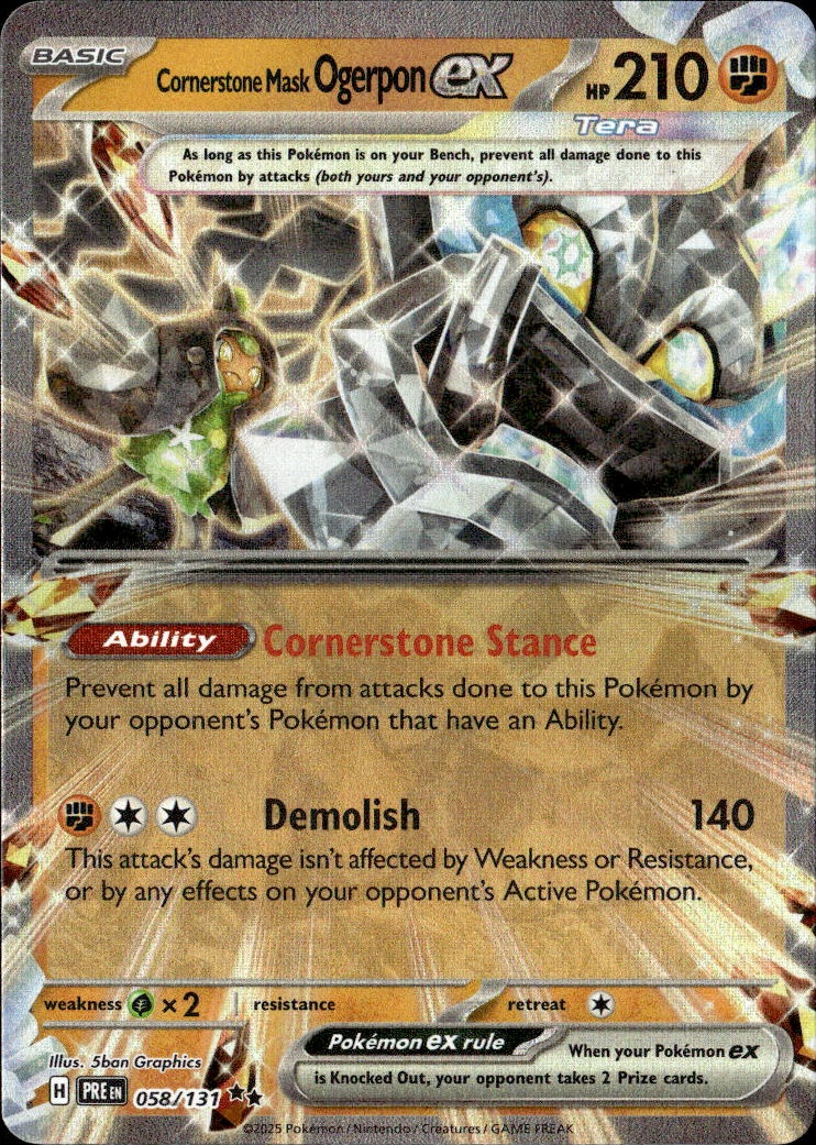 2025 Pokemon Pre En Cornerstone Mask Ogerpon Ex graded slab