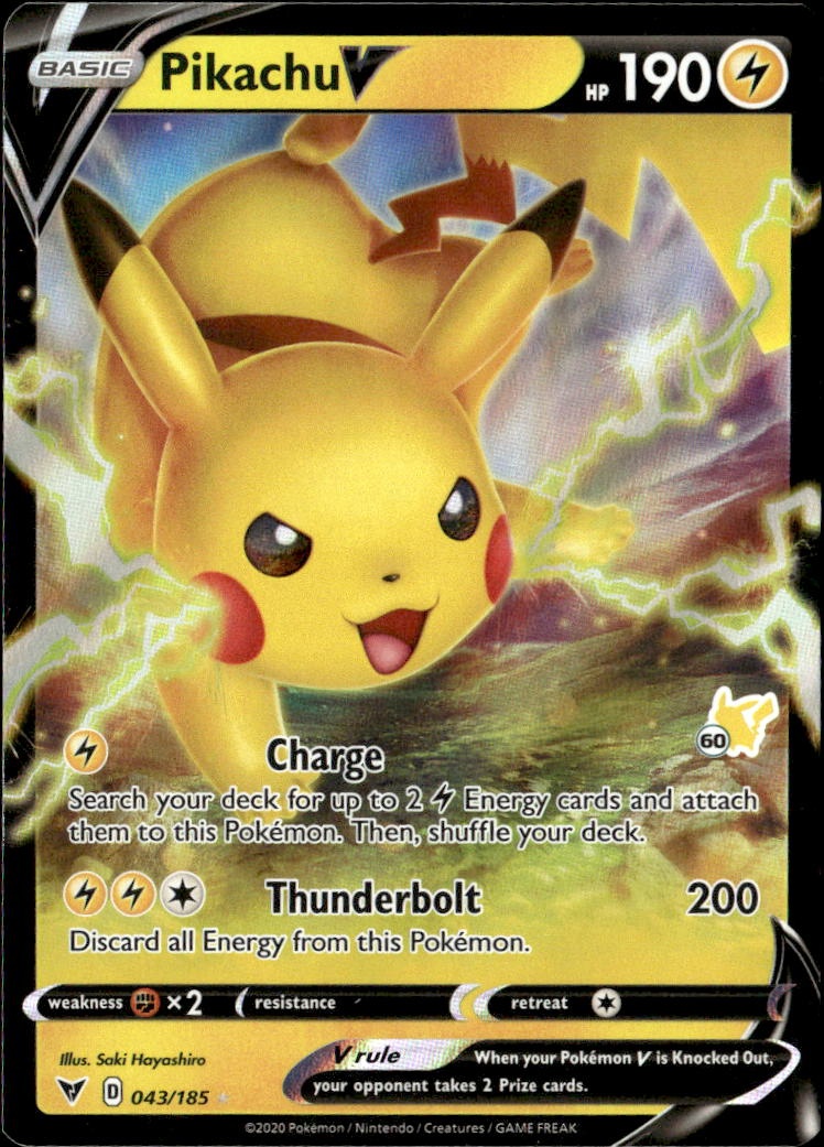 Pikachu V graded slab