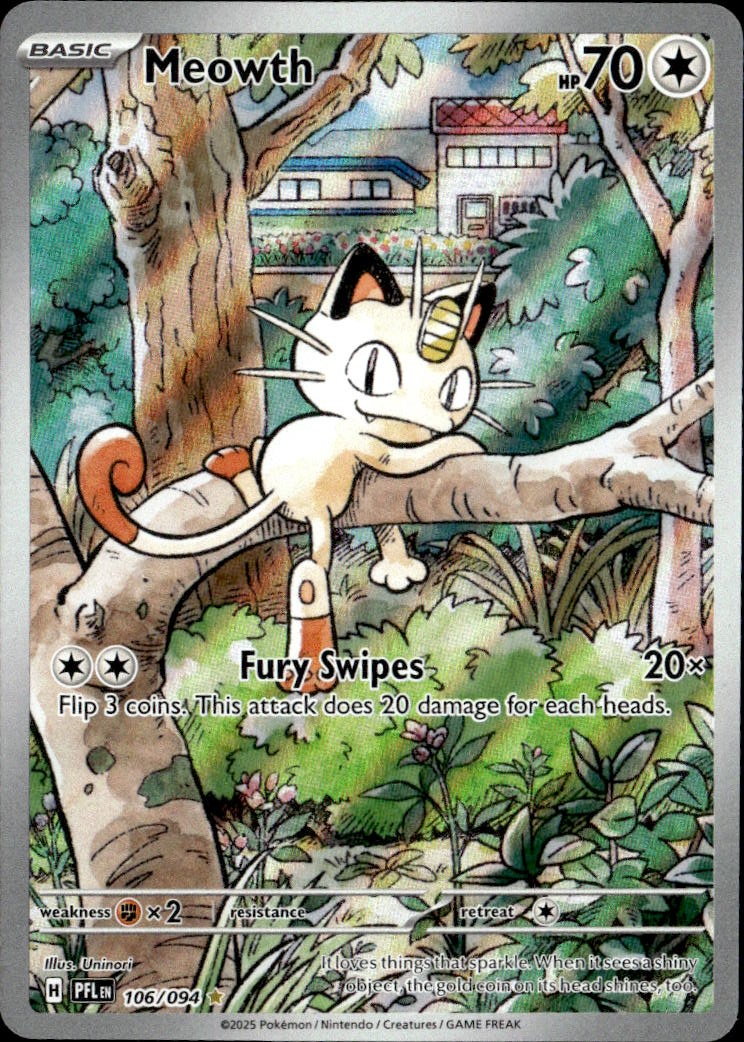 2025 Pokemon Pfl En Meowth graded slab