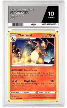 2020 POKEMON VIV EN VIVID VOLTAGE #025 CHARIZARD MPE 10 GEM/MT — graded card up for auction